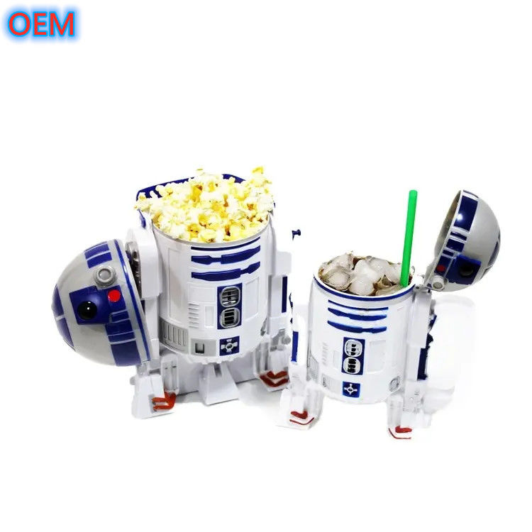 Фабрика на заказ многоразовый пластиковый контейнер для попкорна OEM дизайн 3d Попкорна