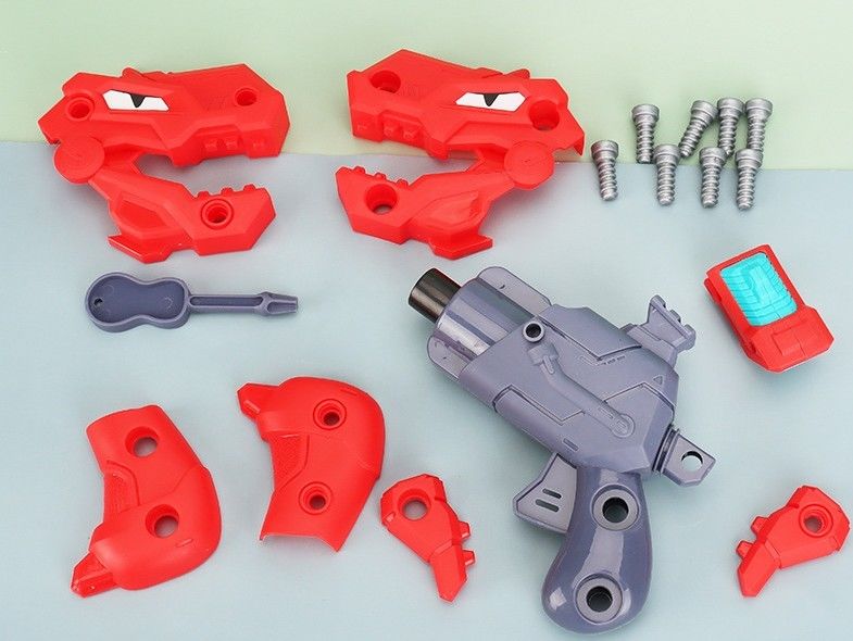 OEM Детский игрушечный пистолет DIY Демонтаж ребенка динозавра мягкие пули пистолеты игрушка EVA губка головоломка собранная модель пистолета