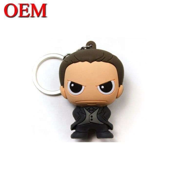 OEM Logo Soft PVC 3D Keychain Custom Animal Keychain Фигура собственного дизайна Ключевые цепи