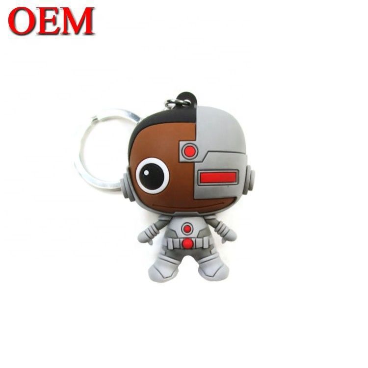 OEM Logo Soft PVC 3D Keychain Custom Animal Keychain Фигура собственного дизайна Ключевые цепи