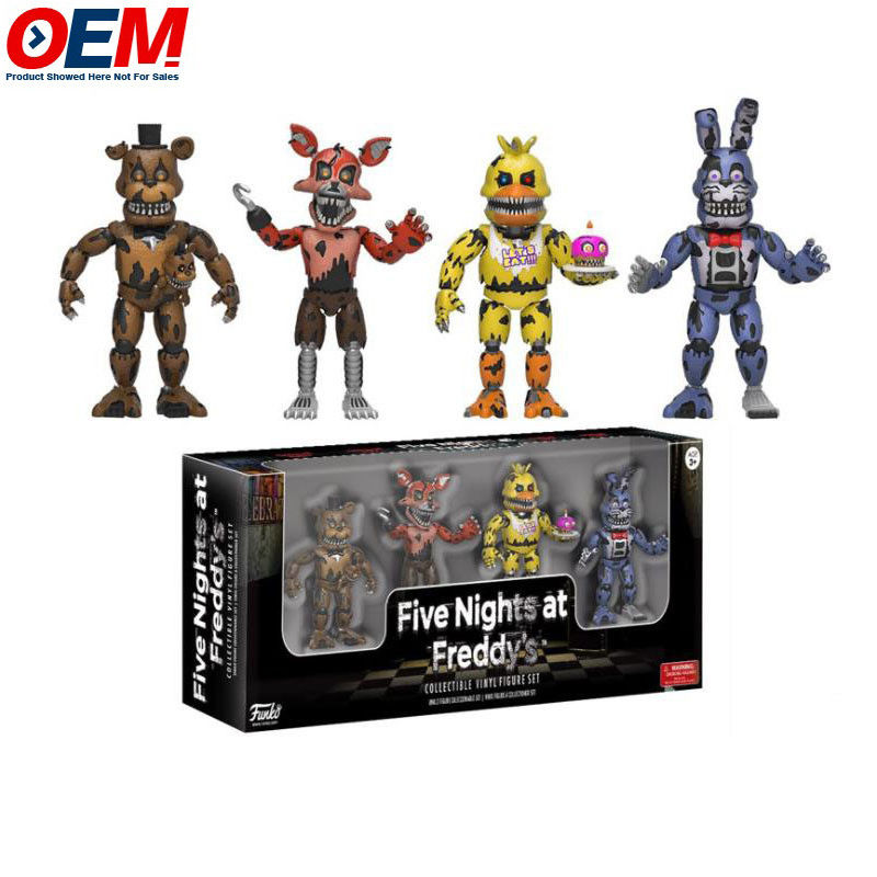 Персонализированный OEM Горячая продажа Новый прибытие Five Nights At Freddy Action Figures 4 шт/пакет FNAF Игрушечная модель ПВХ Action Figure