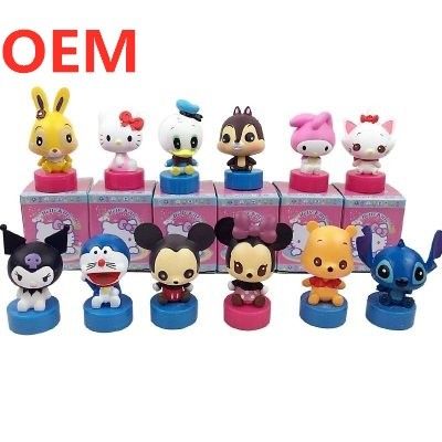 OEM на заказ Мини мультфильм Stamper игрушка 3d фигура Stamper самостоятельно красящий штамп Пластиковый детская игрушка экологически чистый материал 5000PCS