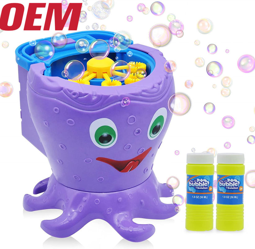 Nuby Bath Octopus Bubble Machine Automatic Bubble Maker With 2 Solutions OEM Bubble Blower для детей