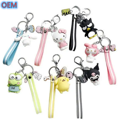 OEM фабрика по заказу Милый мультфильм Keychain Настроить 3d Пластиковый PVC Keychain