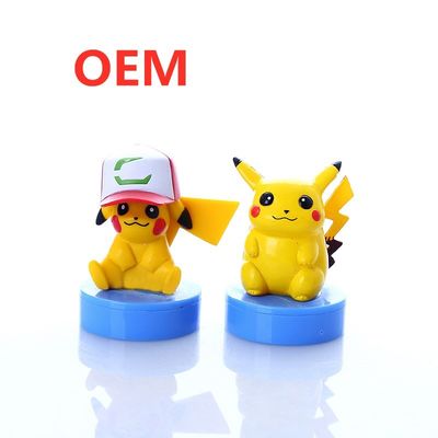 OEM Custom Made Mini Stamper Toy Pikachu Figure Stamper Self-ink Stamp Пластиковый мини-штампер