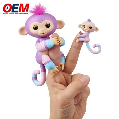 Специализированные пластиковые игрушки для обезьян с пальцами животных OEM игрушки из ПВХ из силиконовых игрушек для детей